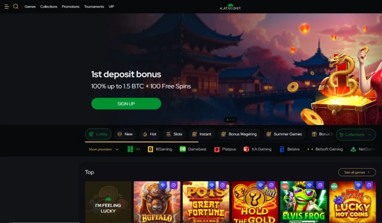 Katsubet Casino Homepage