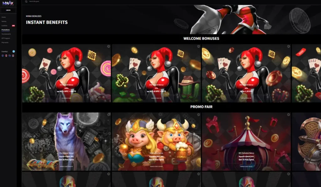 Mirax Casino Promotions