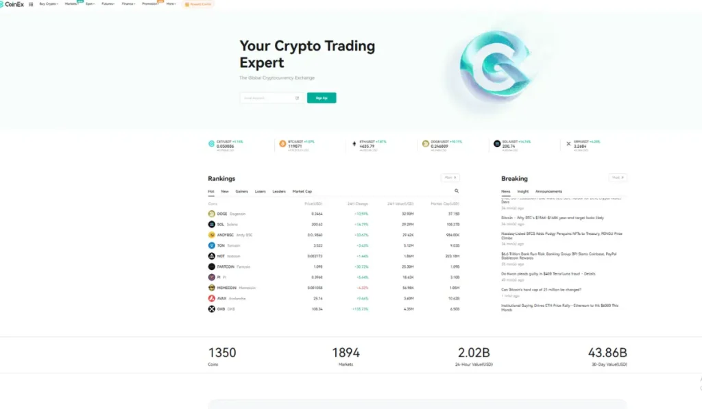coinex crypto exchange